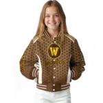 customized-western-michigan-broncos-hexagon-grid-brown-varsity-jacket-best-selling.webp