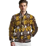 customized-wyoming-cowboys-pyramid-shapes-brown-varsity-jacket-best-selling.webp