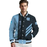 north-carolina-tar-heels-triple-side-stripes-light-blue-black-varsity-jacket-best-selling.webp