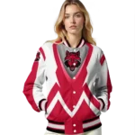 personalized-arkansas-state-red-wolves-v-stripes-scarlet-white-varsity-jacket-best-selling.webp