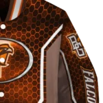 personalized-bowling-green-falcons-power-plate-orange-varsity-jacket-best-selling.webp