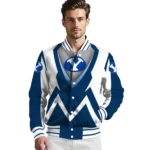 personalized-byu-cougars-v-stripes-blue-white-varsity-jacket-best-selling.webp