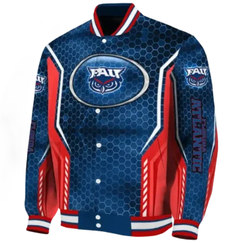 Florida Atlantic Owls Jacket - Personalized Power Plate Blue Deluxe