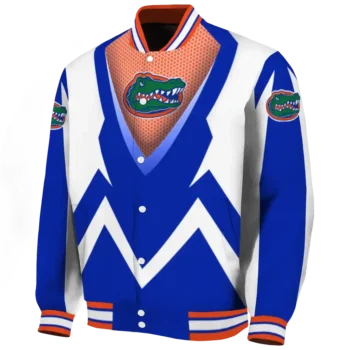 Florida Gators Jacket - Personalized V Stripes Blue White Deluxe