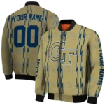 personalized-georgia-tech-yellow-jackets-bolt-stripe-gold-bomber-jacket-best-selling.webp