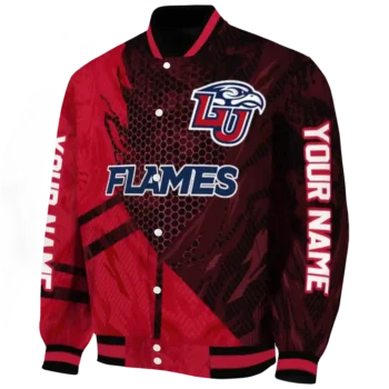 Liberty Flames Jacket - Personalized Hexagon Mesh Red Black Deluxe