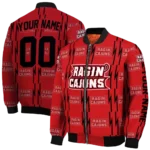 personalized-louisiana-ragin-cajuns-bolt-stripe-red-bomber-jacket-best-selling.webp