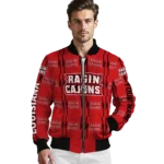 personalized-louisiana-ragin-cajuns-bolt-stripe-red-bomber-jacket-best-selling.webp