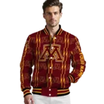 personalized-minnesota-golden-gophers-bolt-stripe-maroon-varsity-jacket-best-selling.webp