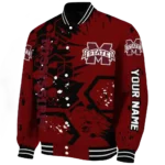 personalized-mississippi-state-bulldogs-hexagon-cluster-maroon-black-varsity-jacket-best-selling.webp
