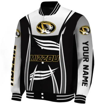 Missouri Tigers Jacket - Personalized Mesh Effect Black Deluxe