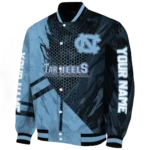 personalized-north-carolina-tar-heels-hexagon-mesh-light-blue-black-varsity-jacket-best-selling.webp