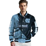 personalized-north-carolina-tar-heels-hexagon-mesh-light-blue-black-varsity-jacket-best-selling.webp