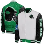 personalized-north-texas-mean-green-speckled-arms-green-gray-varsity-jacket-best-selling.webp