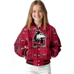 personalized-northern-illinois-huskies-bolt-stripe-red-varsity-jacket-best-selling.webp