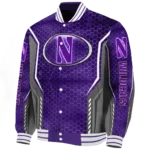 personalized-northwestern-wildcats-power-plate-purple-varsity-jacket-best-selling.webp