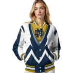 personalized-notre-dame-fighting-irish-v-stripes-navy-white-varsity-jacket-best-selling.webp