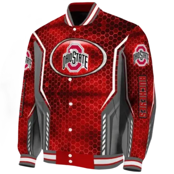 Ohio State Buckeyes Jacket - Personalized Power Plate Scarlet Deluxe