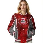 personalized-ohio-state-buckeyes-power-plate-scarlet-varsity-jacket-best-selling.webp