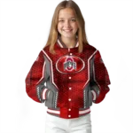 personalized-ohio-state-buckeyes-power-plate-scarlet-varsity-jacket-best-selling.webp