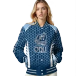 personalized-old-dominion-monarchs-hexagon-grid-blue-varsity-jacket-best-selling.webp