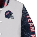 personalized-ole-miss-rebels-speckled-arms-red-gray-varsity-jacket-best-selling.webp