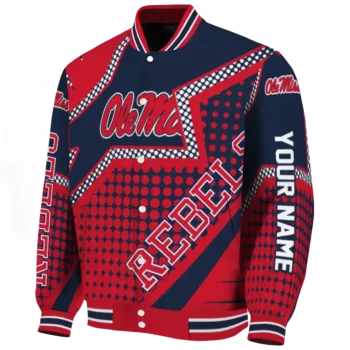 Ole Miss Rebels Jacket - Personalized Star Burst Red Deluxe