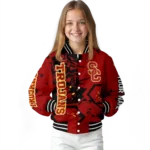 personalized usc trojans hexagon cluster red black varsity jacket best selling.webp