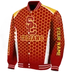 personalized-usc-trojans-hexagon-grid-red-varsity-jacket-best-selling.webp