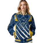 personalized-west-virginia-mountaineers-chevron-angles-blue-varsity-jacket-best-selling.webp