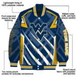personalized-west-virginia-mountaineers-chevron-angles-blue-varsity-jacket-best-selling.webp