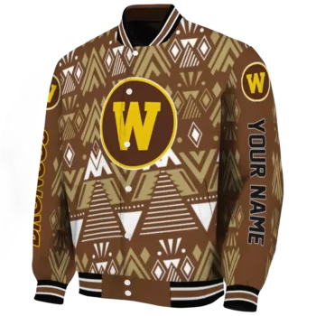 Western Michigan Broncos Jacket - Personalized Pyramid Shapes Brown Deluxe