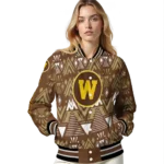 personalized-western-michigan-broncos-pyramid-shapes-brown-varsity-jacket-best-selling.webp