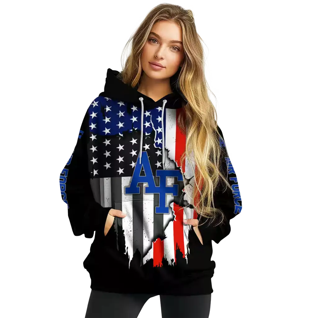 air force falcons american pride black hoodie high quality air force falcons american pride black hoodie high quality