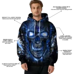 air force falcons demonic skull blue black hoodie best selling