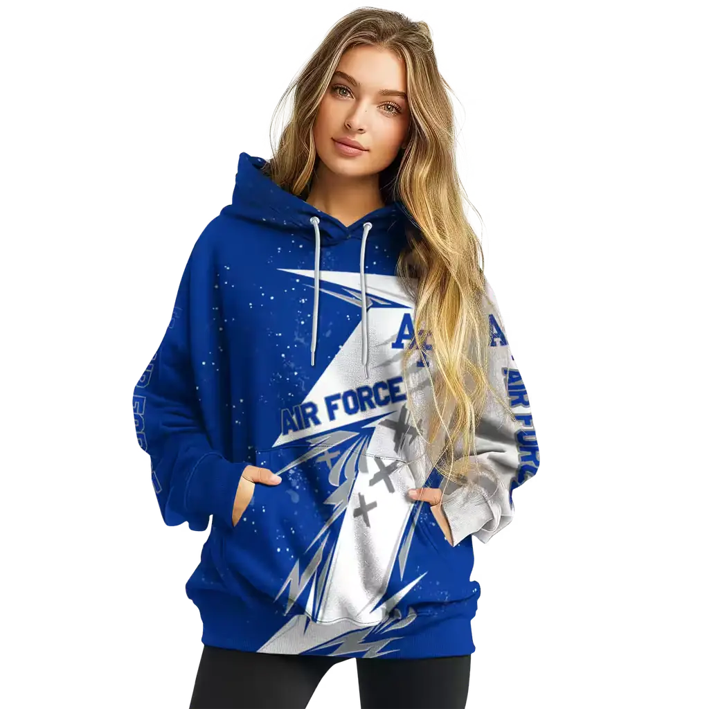 air force falcons dynamic slash blue white hoodie high quality air force falcons dynamic slash blue white hoodie high quality