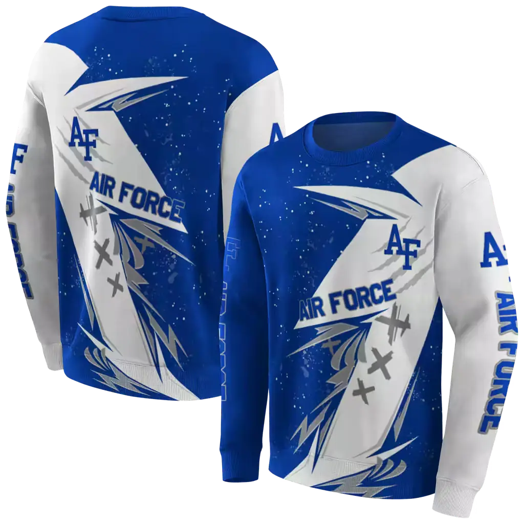 air force falcons dynamic slash blue white hoodie premium grade air force falcons dynamic slash blue white hoodie premium grade