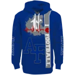 air force falcons football heartbeat blue hoodie best selling