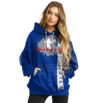 air force falcons football heartbeat blue hoodie best selling