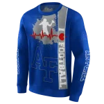 air force falcons football heartbeat blue hoodie best selling