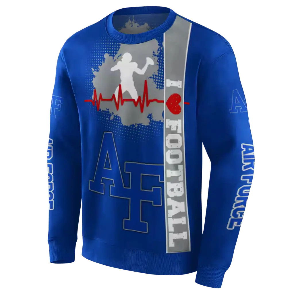 air force falcons football heartbeat blue hoodie new arrival air force falcons football heartbeat blue hoodie new arrival