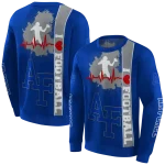 air force falcons football heartbeat blue hoodie best selling