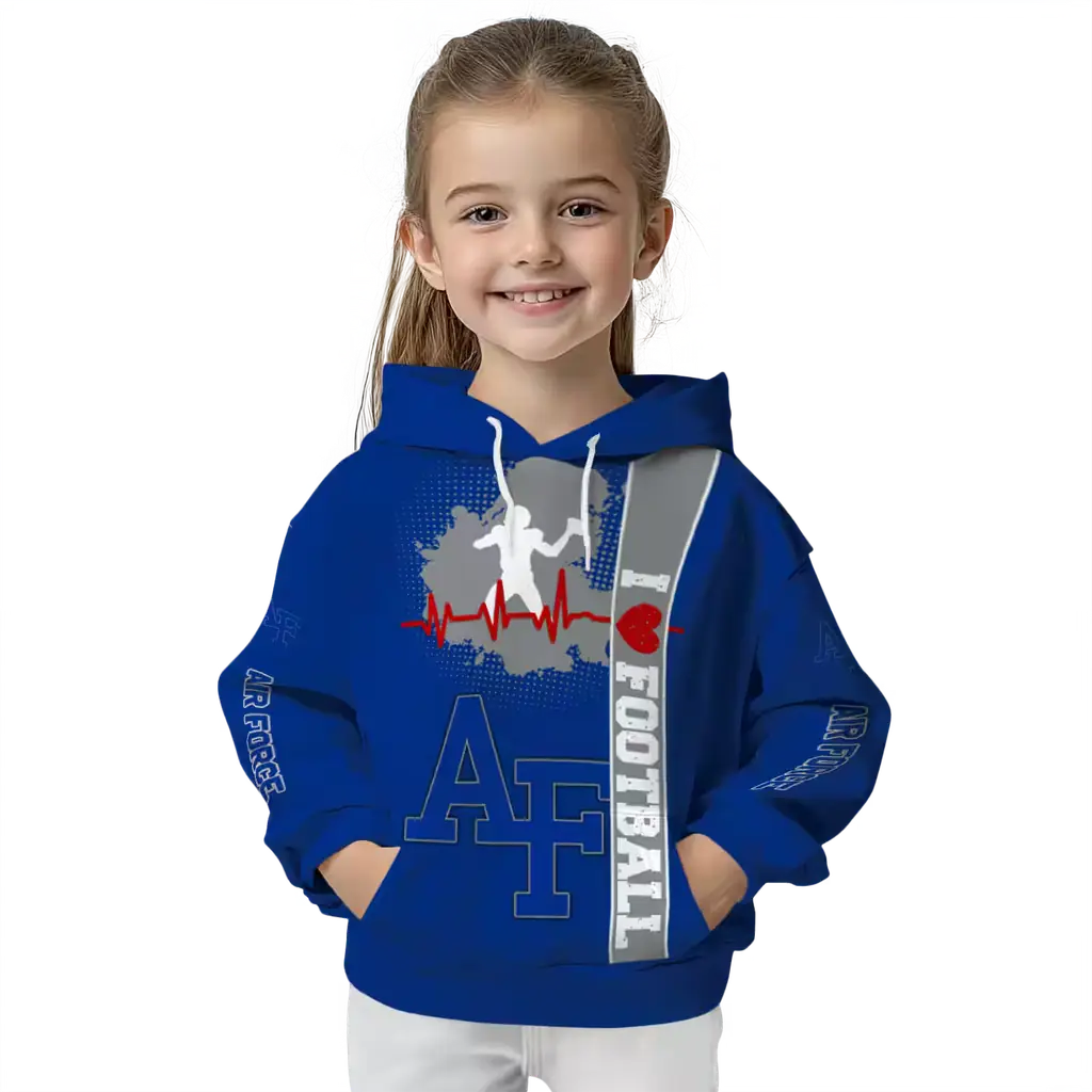 air force falcons football heartbeat blue hoodie top rated air force falcons football heartbeat blue hoodie top rated