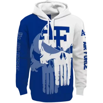 air force falcons graphic punisher blue white hoodie best selling