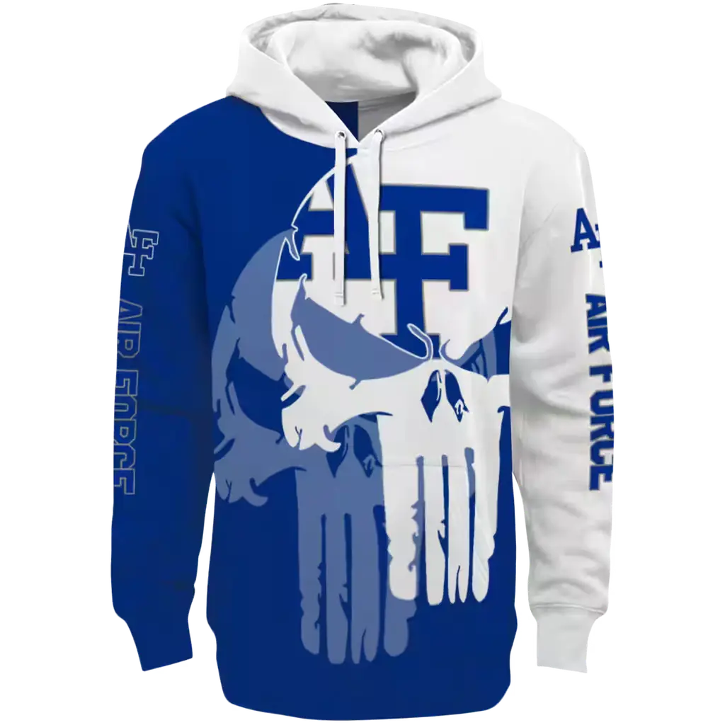 air force falcons graphic punisher blue white hoodie best selling air force falcons graphic punisher blue white hoodie best selling