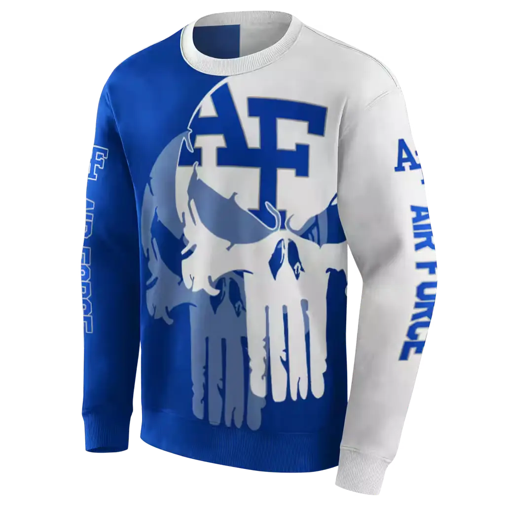 air force falcons graphic punisher blue white hoodie new arrival air force falcons graphic punisher blue white hoodie new arrival