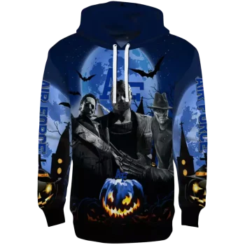 air force falcons halloween vibes blue black hoodie best selling