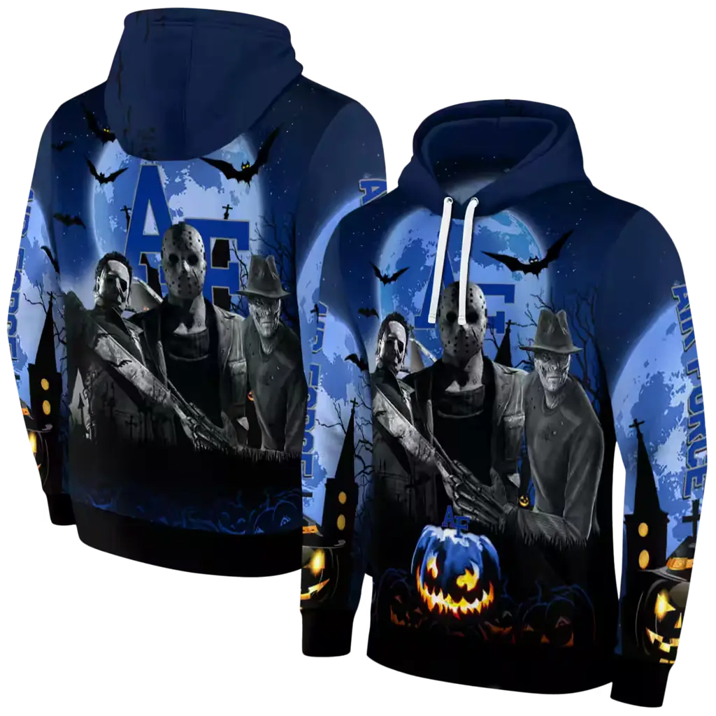 air force falcons halloween vibes blue black hoodie fashion forward air force falcons halloween vibes blue black hoodie fashion forward