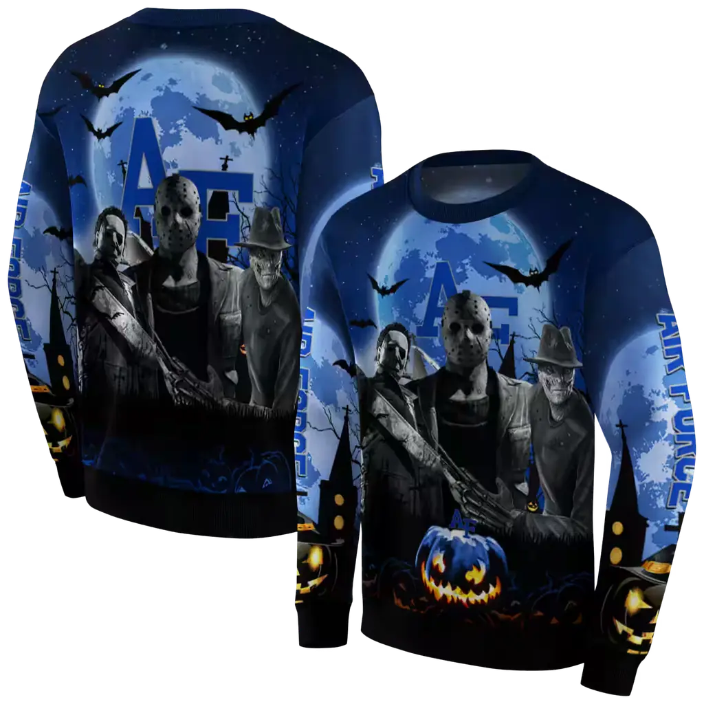 air force falcons halloween vibes blue black hoodie premium grade air force falcons halloween vibes blue black hoodie premium grade