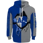 air force falcons heartbeat graphic blue hoodie best selling